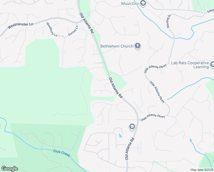 map of restaurants, bars, coffee shops, grocery stores, and more near 5395 Granite Bridge Crossing in Suwanee