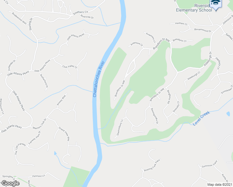 map of restaurants, bars, coffee shops, grocery stores, and more near 5743 Brendlynn Drive Northwest in Suwanee