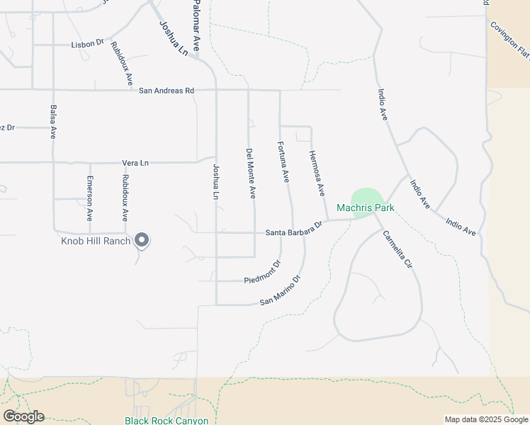 map of restaurants, bars, coffee shops, grocery stores, and more near 9255 Del Monte Avenue in Yucca Valley