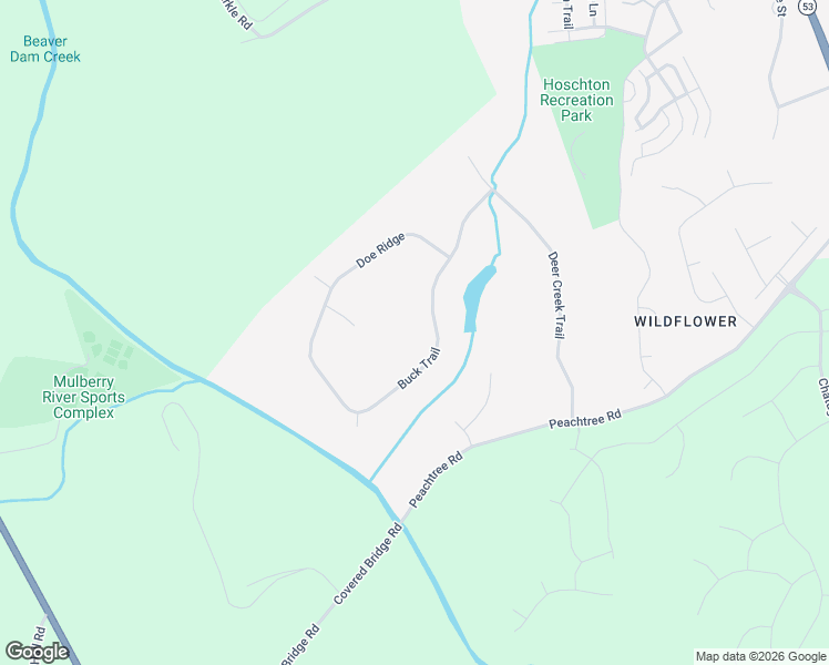 map of restaurants, bars, coffee shops, grocery stores, and more near 328 Buck Trail in Hoschton