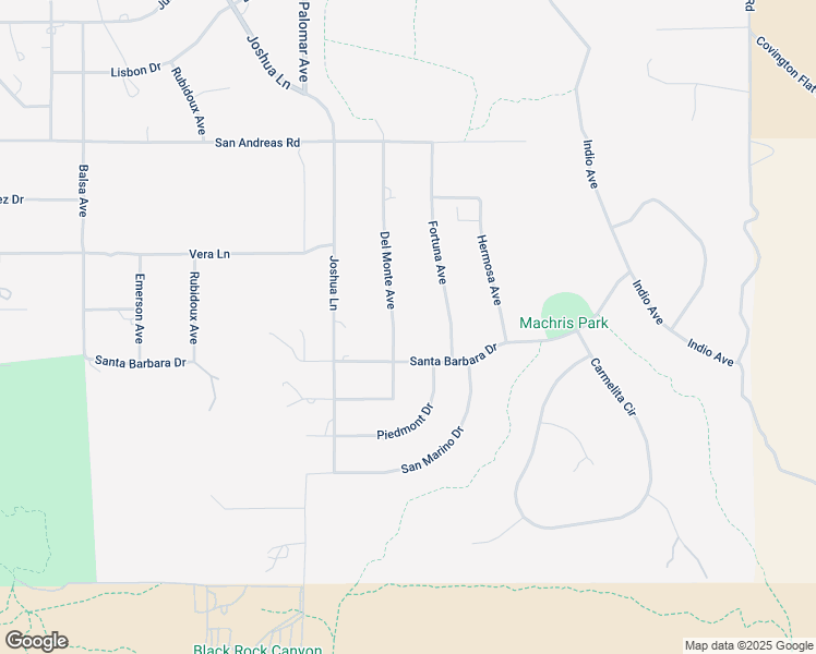 map of restaurants, bars, coffee shops, grocery stores, and more near 9255 Del Monte Avenue in Yucca Valley