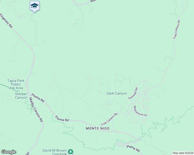 map of restaurants, bars, coffee shops, grocery stores, and more near 912 Crater Oak Drive in Calabasas