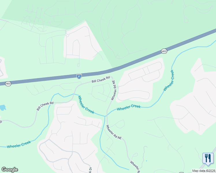 map of restaurants, bars, coffee shops, grocery stores, and more near 2045 Woodmarsh Circle in Auburn