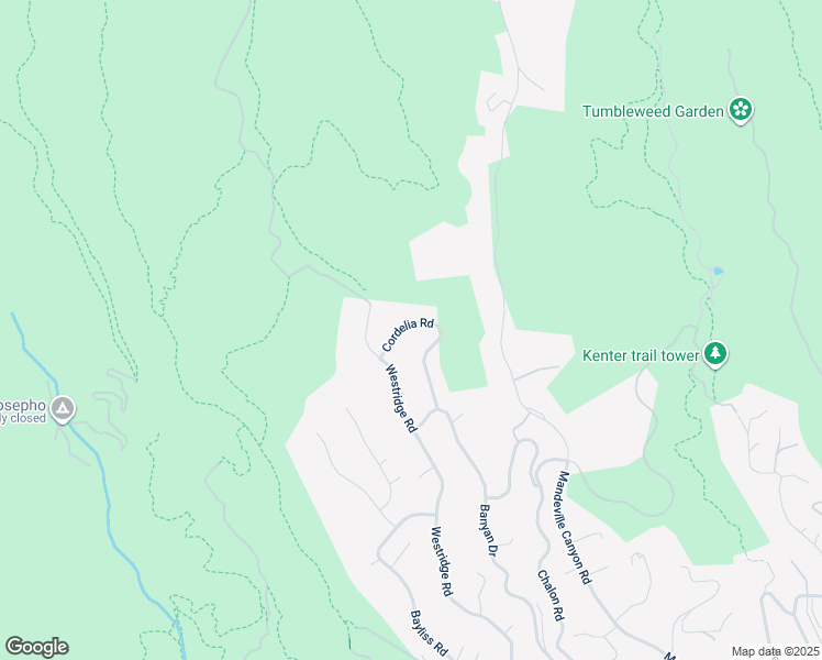 map of restaurants, bars, coffee shops, grocery stores, and more near 2653 Cordelia Road in Los Angeles