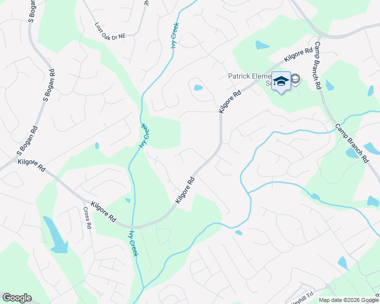 map of restaurants, bars, coffee shops, grocery stores, and more near 3510 Foxworth Trail in Buford