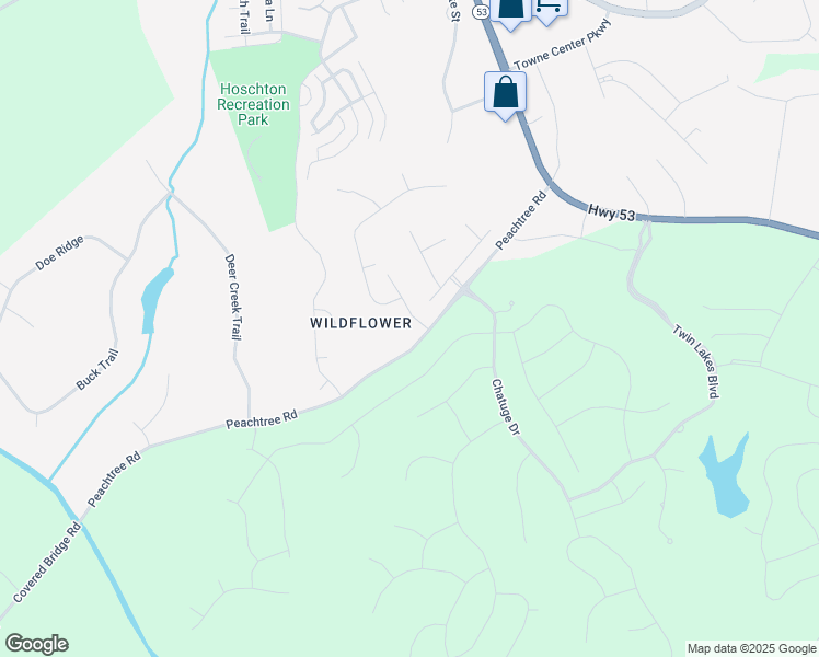 map of restaurants, bars, coffee shops, grocery stores, and more near 35 Pheasant Run in Hoschton