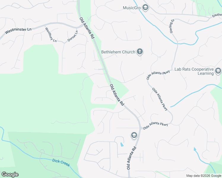 map of restaurants, bars, coffee shops, grocery stores, and more near 5395 Granite Bridge Crossing in Suwanee