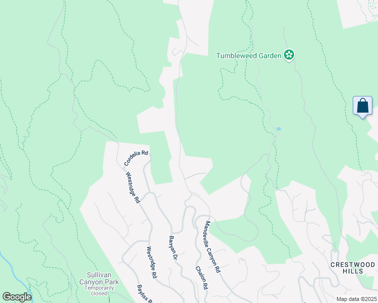 map of restaurants, bars, coffee shops, grocery stores, and more near 2600 Mandeville Canyon Road in Los Angeles