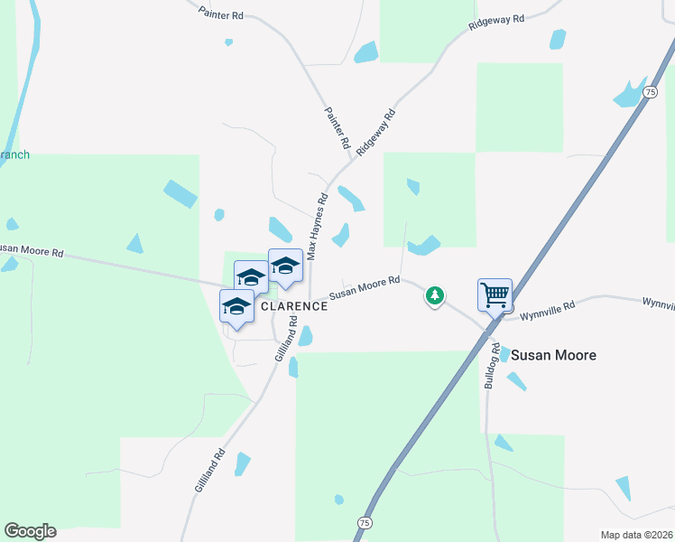 map of restaurants, bars, coffee shops, grocery stores, and more near 4243 Susan Moore Road in Altoona