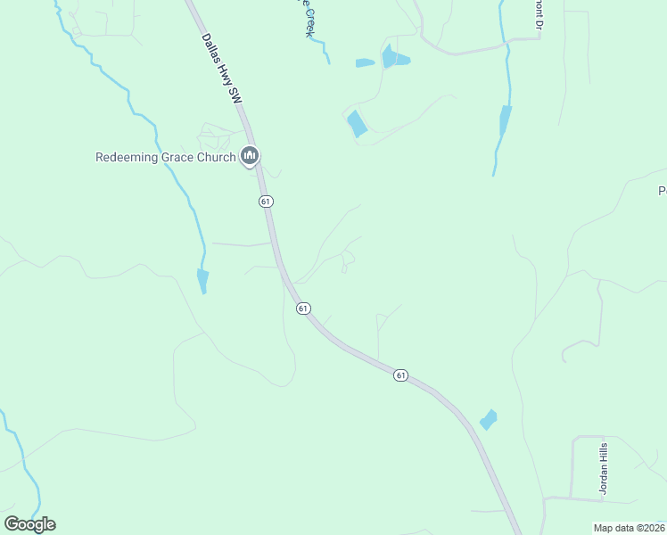 map of restaurants, bars, coffee shops, grocery stores, and more near 64 Mayfield Road Southeast in Cartersville