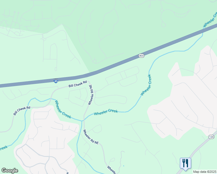 map of restaurants, bars, coffee shops, grocery stores, and more near 5509 Wheeler Ridge Road in Auburn