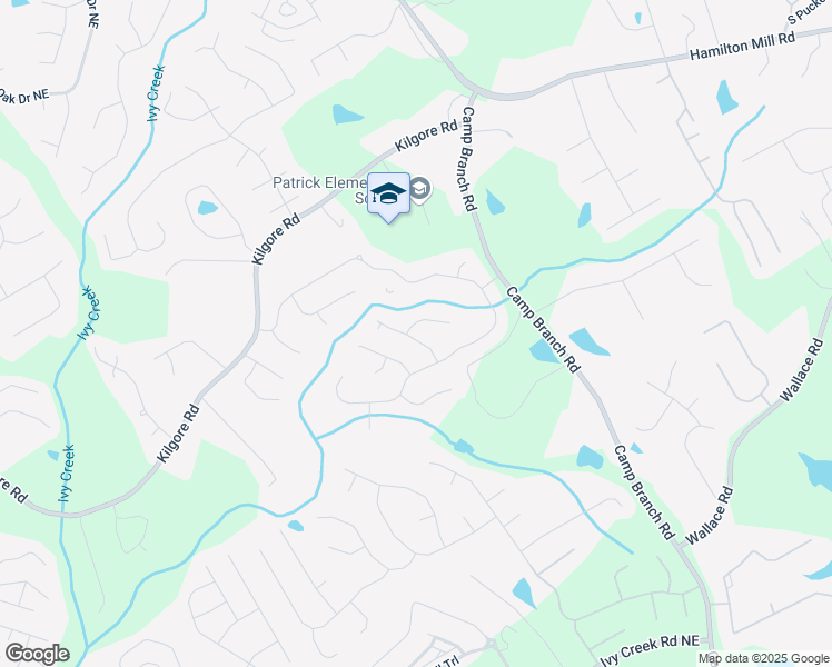map of restaurants, bars, coffee shops, grocery stores, and more near 3491 Falls Branch Court Northeast in Buford