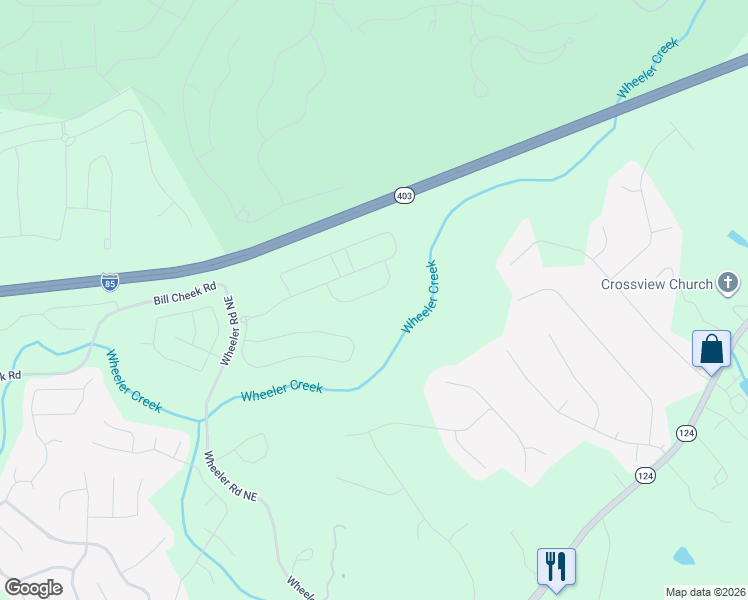 map of restaurants, bars, coffee shops, grocery stores, and more near in Braselton