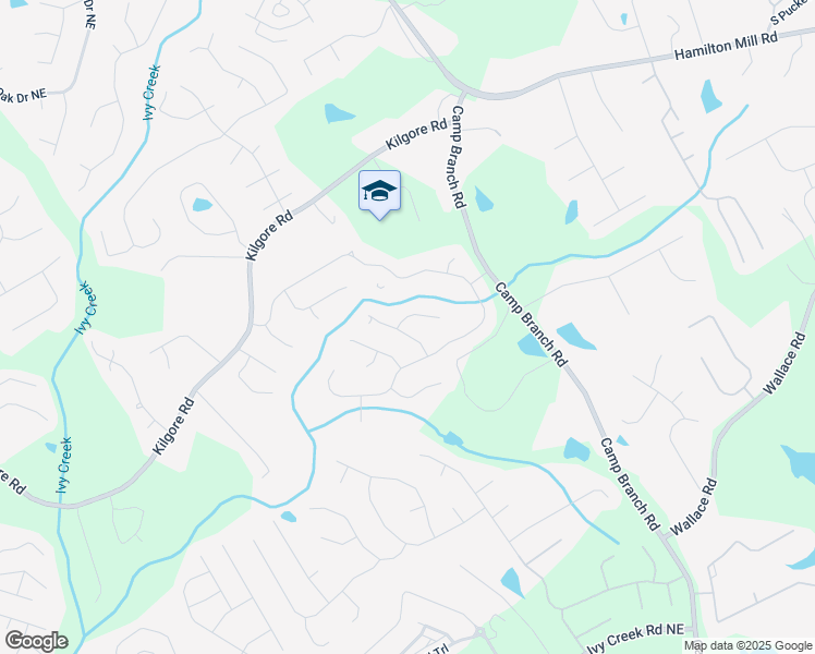 map of restaurants, bars, coffee shops, grocery stores, and more near 3491 Falls Branch Court Northeast in Buford