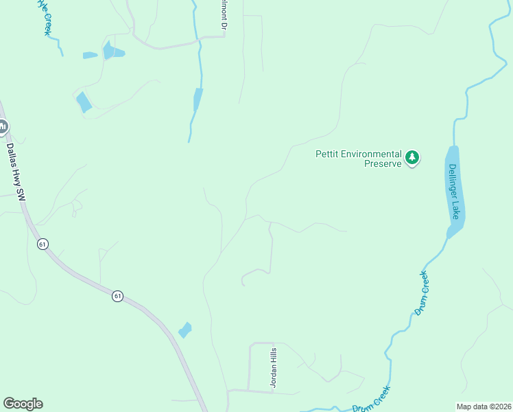 map of restaurants, bars, coffee shops, grocery stores, and more near 52 Douthit Bridge Road in Dallas