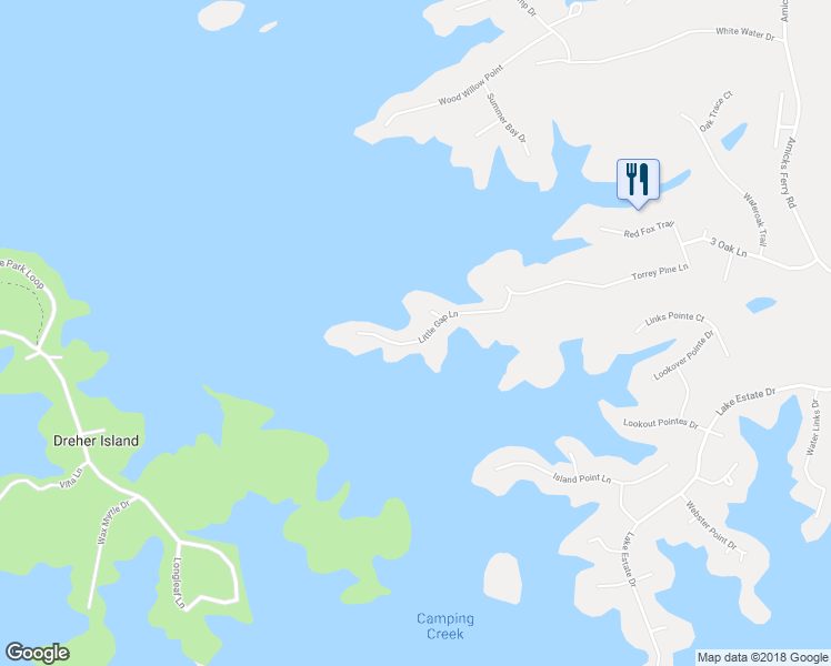 map of restaurants, bars, coffee shops, grocery stores, and more near 242 Little Gap Lane in Chapin