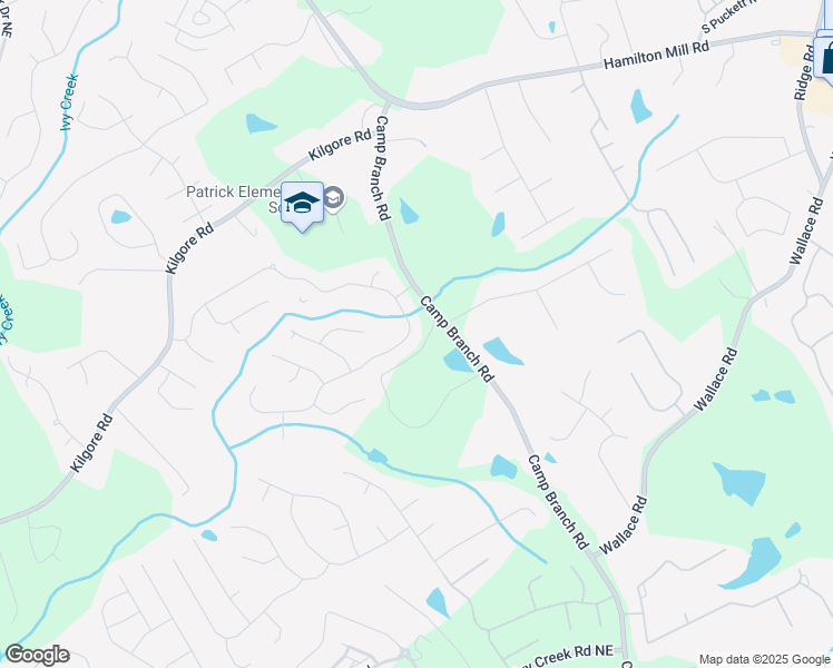 map of restaurants, bars, coffee shops, grocery stores, and more near 2898 Hidden Falls Drive Northeast in Buford