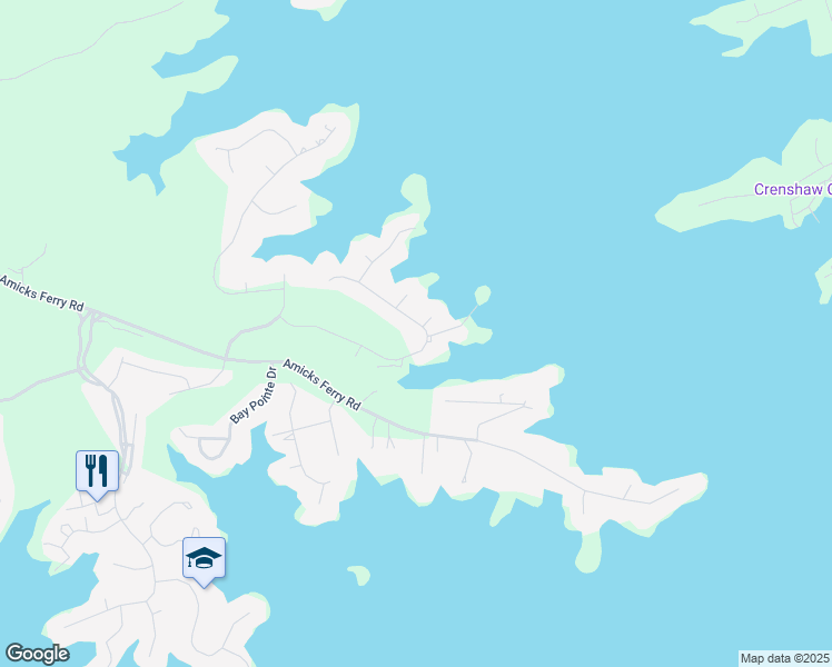 map of restaurants, bars, coffee shops, grocery stores, and more near 405 Oxenbridge Way in Chapin