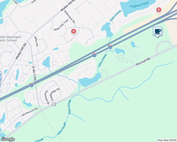 map of restaurants, bars, coffee shops, grocery stores, and more near 226 Marsh Deer Way in Columbia