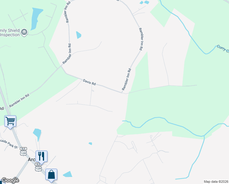 map of restaurants, bars, coffee shops, grocery stores, and more near 519 Davis Road in Jefferson