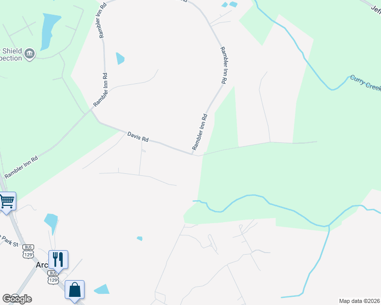 map of restaurants, bars, coffee shops, grocery stores, and more near 519 Davis Road in Jefferson