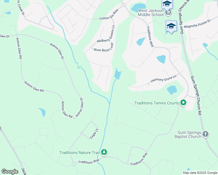 map of restaurants, bars, coffee shops, grocery stores, and more near 3217 Brush Arbor Court in Jefferson