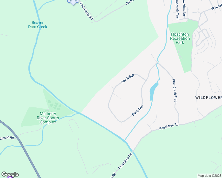 map of restaurants, bars, coffee shops, grocery stores, and more near 346 Doe Ridge in Hoschton