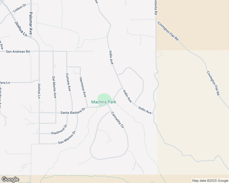 map of restaurants, bars, coffee shops, grocery stores, and more near 58980 Santa Barbara Drive in Yucca Valley