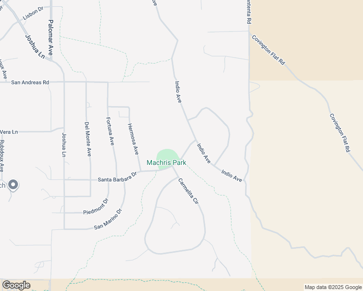 map of restaurants, bars, coffee shops, grocery stores, and more near 58980 Santa Barbara Drive in Yucca Valley