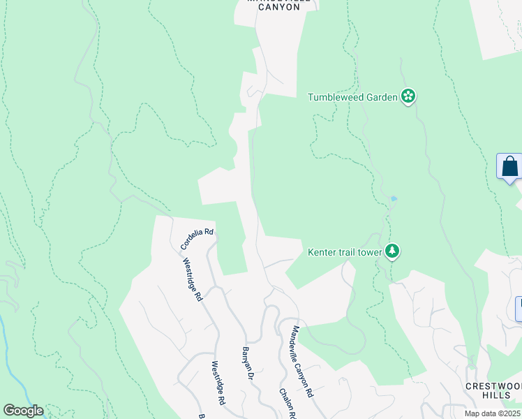map of restaurants, bars, coffee shops, grocery stores, and more near 2628 Mandeville Canyon Road in Los Angeles