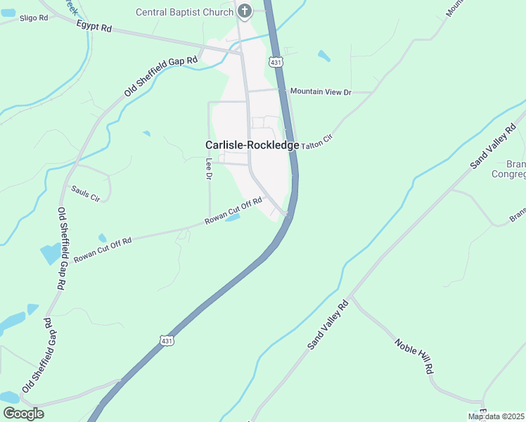 map of restaurants, bars, coffee shops, grocery stores, and more near 39 Rowan Cut Off Road in Attalla