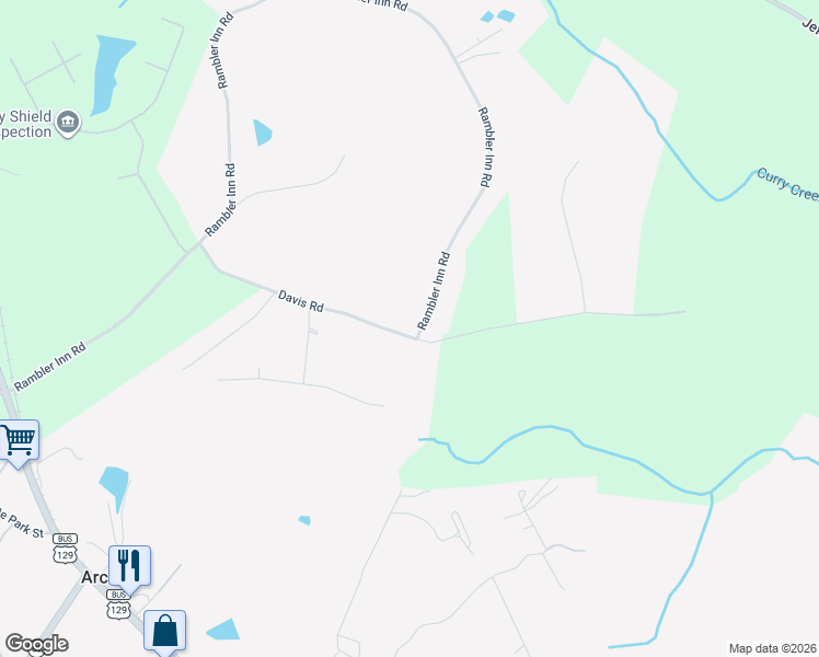 map of restaurants, bars, coffee shops, grocery stores, and more near 519 Davis Road in Jefferson