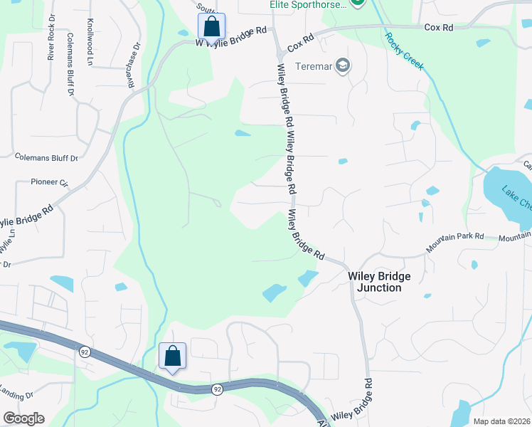 map of restaurants, bars, coffee shops, grocery stores, and more near 107 Alice Bridge Way in Woodstock