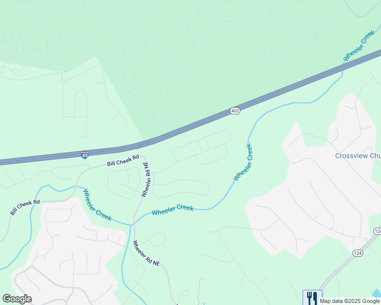 map of restaurants, bars, coffee shops, grocery stores, and more near 5580 Wheeler Ridge Road in Auburn