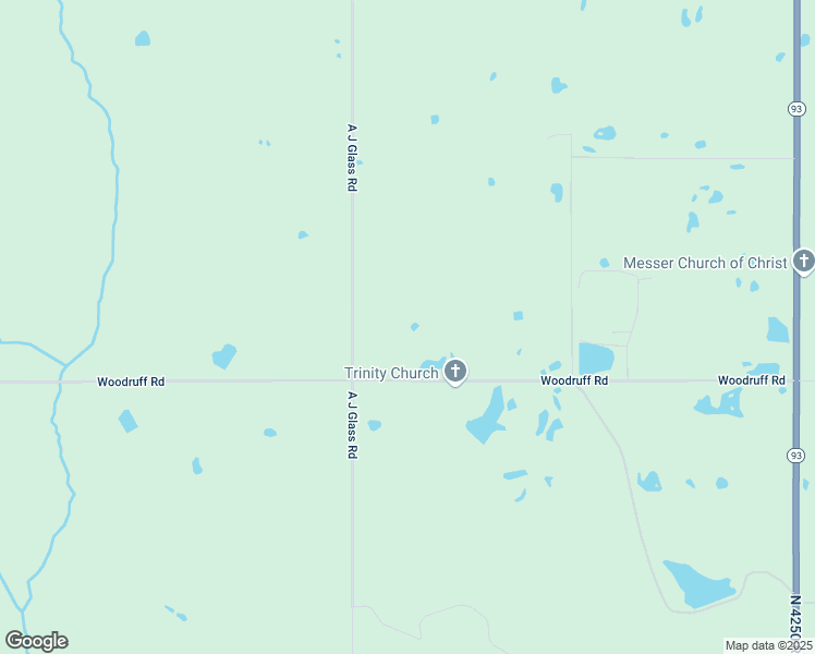 map of restaurants, bars, coffee shops, grocery stores, and more near Woodruff Road in Hugo