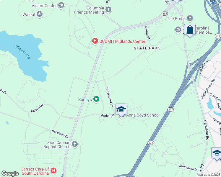 map of restaurants, bars, coffee shops, grocery stores, and more near 8064 Brookmont Lane in Columbia