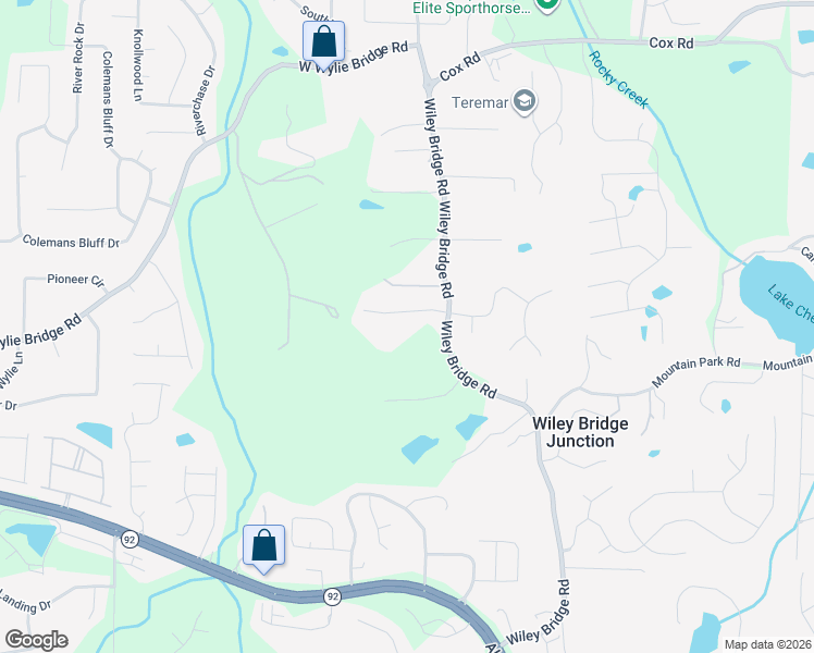 map of restaurants, bars, coffee shops, grocery stores, and more near 107 Alice Bridge Way in Woodstock
