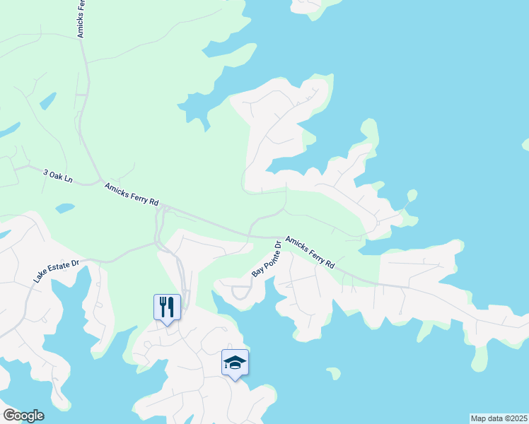 map of restaurants, bars, coffee shops, grocery stores, and more near 123 Lake Summit Drive in Chapin