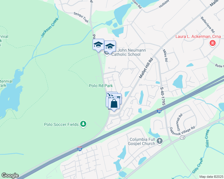map of restaurants, bars, coffee shops, grocery stores, and more near in Richland County