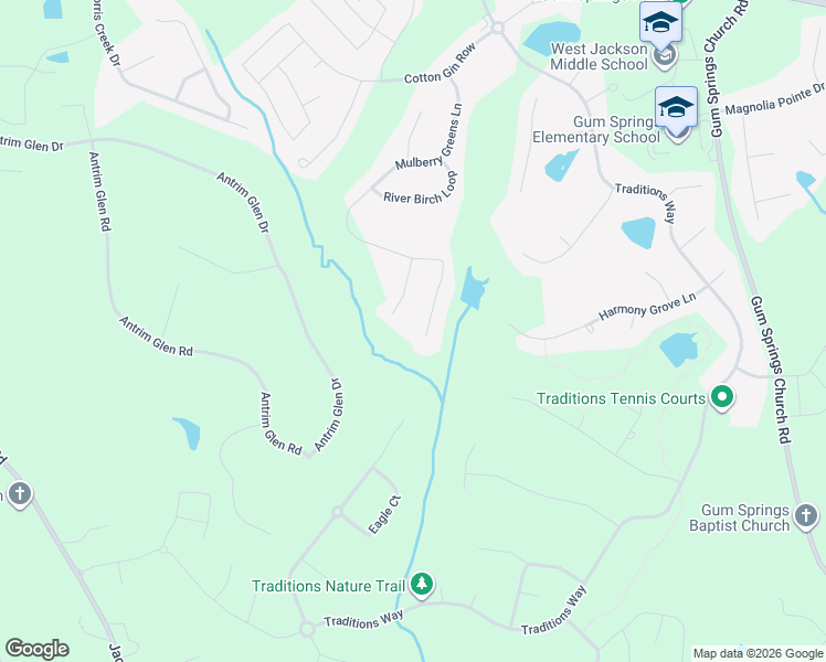 map of restaurants, bars, coffee shops, grocery stores, and more near 3216 Brush Arbor Court in Jefferson