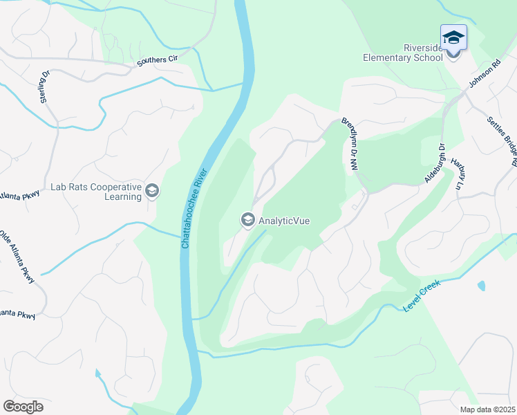 map of restaurants, bars, coffee shops, grocery stores, and more near 5694 Brendlynn Drive Northwest in Suwanee