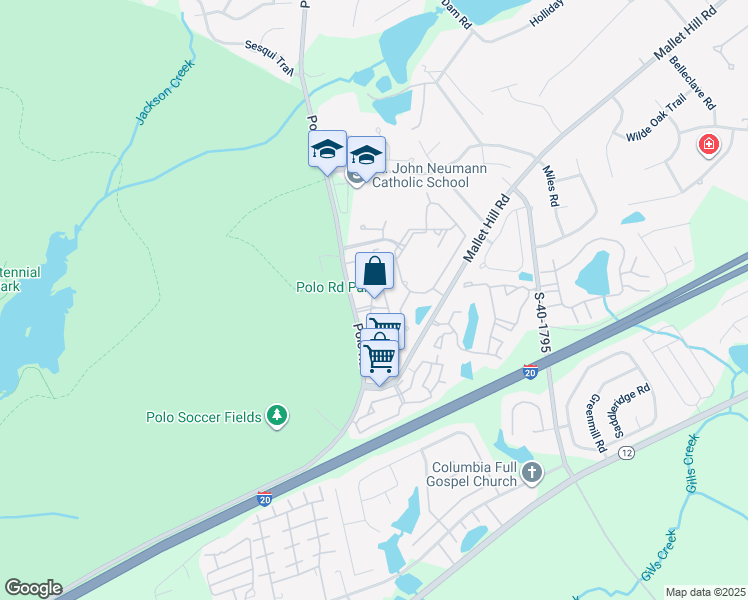 map of restaurants, bars, coffee shops, grocery stores, and more near in Richland County