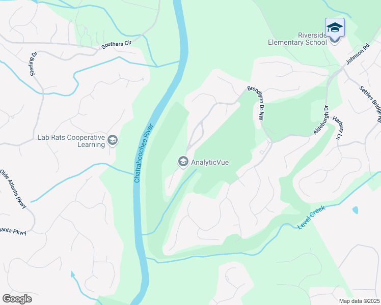 map of restaurants, bars, coffee shops, grocery stores, and more near 5694 Brendlynn Drive Northwest in Suwanee