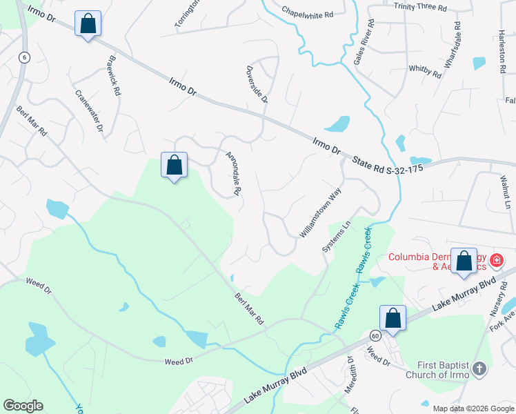 map of restaurants, bars, coffee shops, grocery stores, and more near 271 Sheringham Road in Columbia