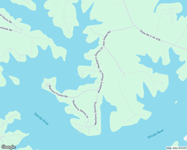 map of restaurants, bars, coffee shops, grocery stores, and more near 36 Rocky Pointe Road in Prosperity