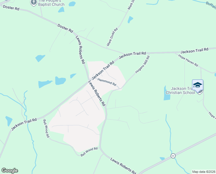 map of restaurants, bars, coffee shops, grocery stores, and more near 126 Hammond Road in Jefferson