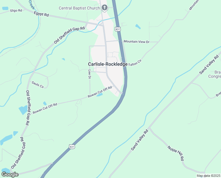 map of restaurants, bars, coffee shops, grocery stores, and more near 39 Rowan Cut Off Road in Attalla