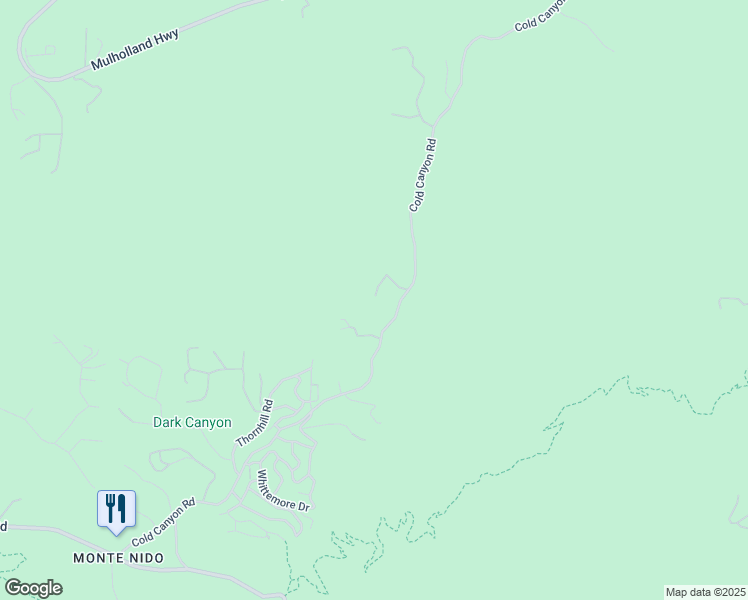 map of restaurants, bars, coffee shops, grocery stores, and more near 1045 Cold Canyon Road in Calabasas
