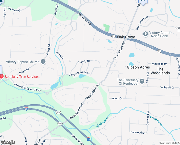 map of restaurants, bars, coffee shops, grocery stores, and more near 626 Discovery Court in Acworth