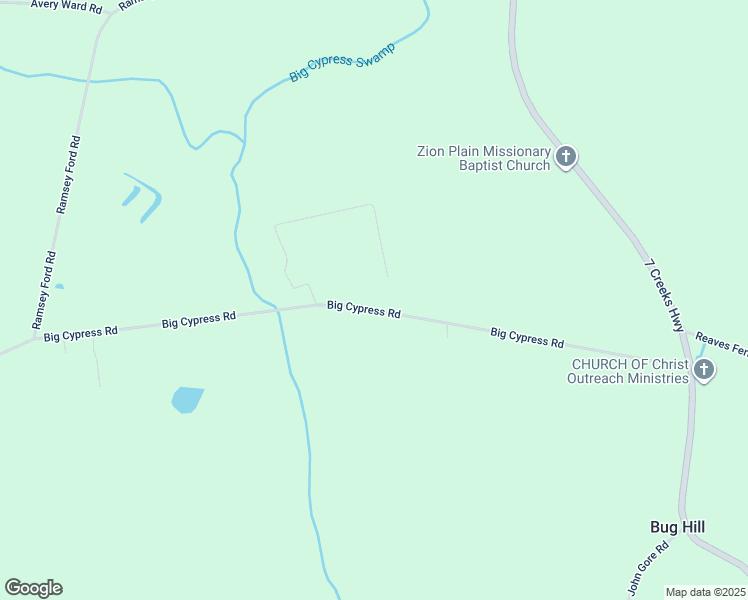 map of restaurants, bars, coffee shops, grocery stores, and more near 794 Big Cypress Road in Nakina